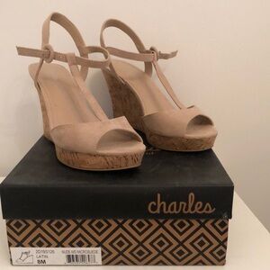 Women cork wedge sandals